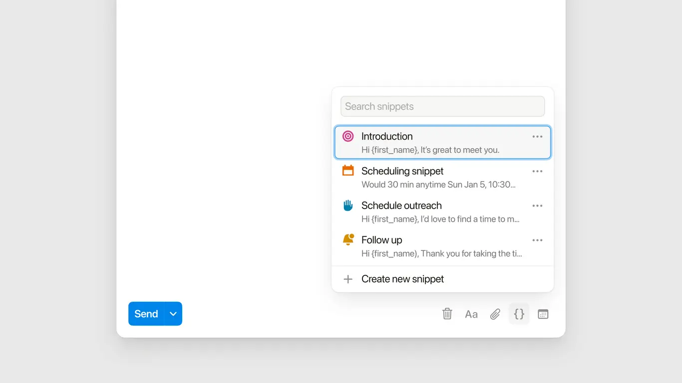 Notion Mail snippets
