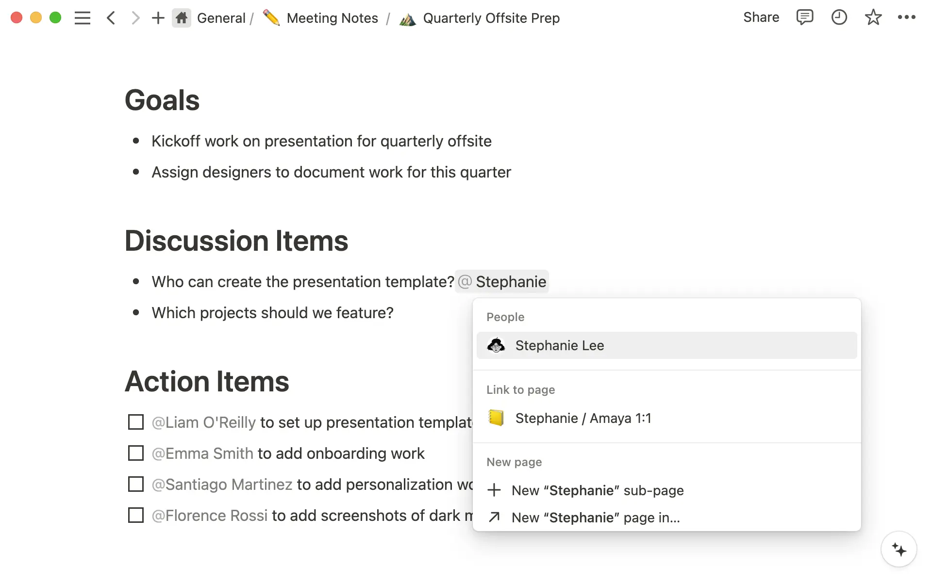 Mentions - mention person