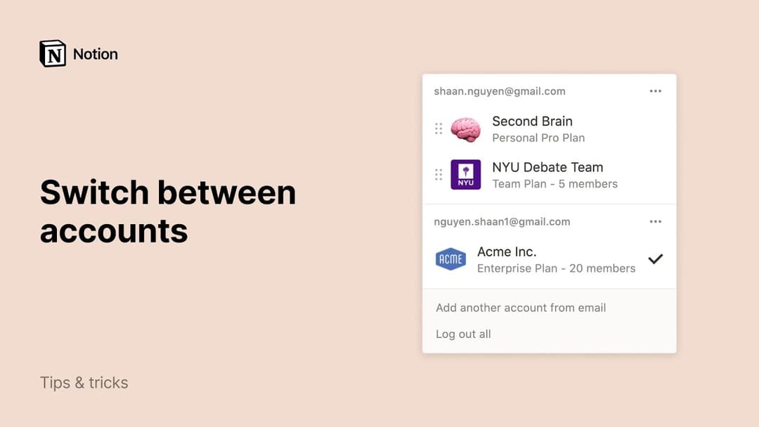 Create & manage workspaces